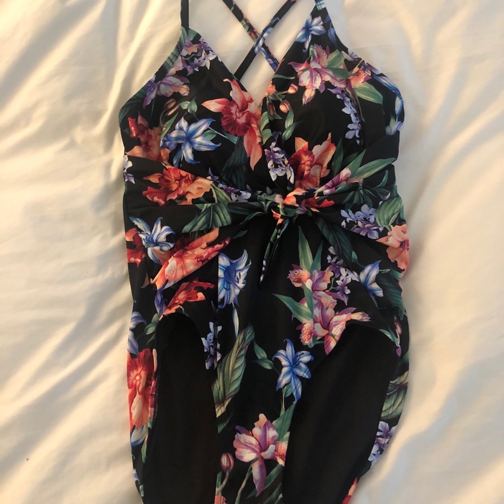 Target floral one piece swimsuit